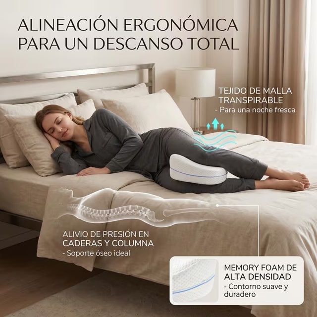 Almohada Ortopédica Original Para Piernas Y Rodillas Cómoda