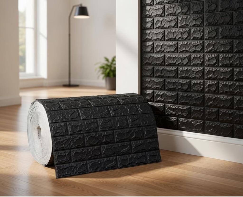 Pared Ladrillo Rollo NEGRO (4.8m*70cm*5mm)