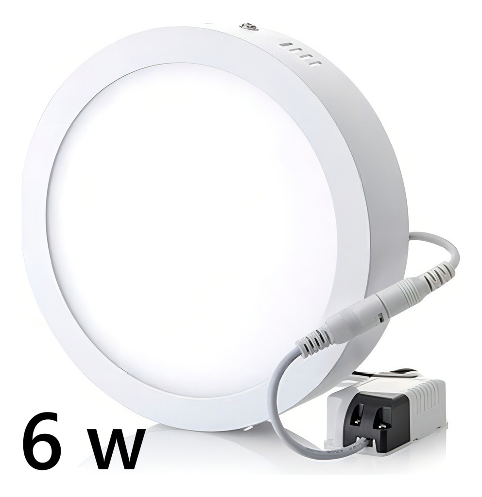 [PL6WLUZBLANCA] Lampara Plafon Led Sobrepuesto Redondo ( 6 w ) (Blanco)