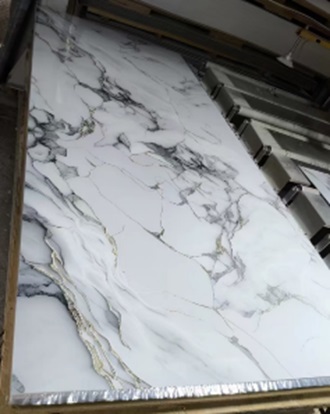 Placa Pvc (PLATEADA) Marmol UV 1.22 x 2.44 m